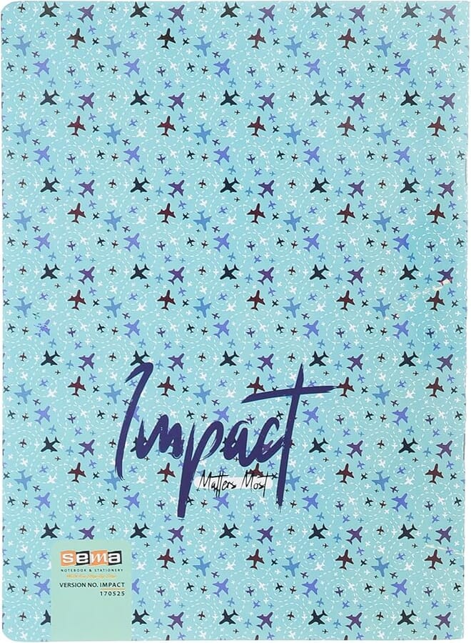 Sema Impact 40-Sheet Notebook: Dynamic Ruled Design, 29.5x20.8 cm, Perfect for Learning in Multicolor